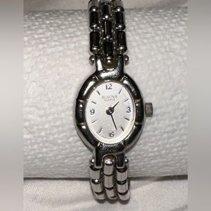 Women’s Silver Bulova Watch P5 Base Metal Bezel Stainless Steel Back‎ See Desc.